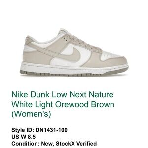 Women’s Dunk Low Next Nature White Light Orewood Brown
